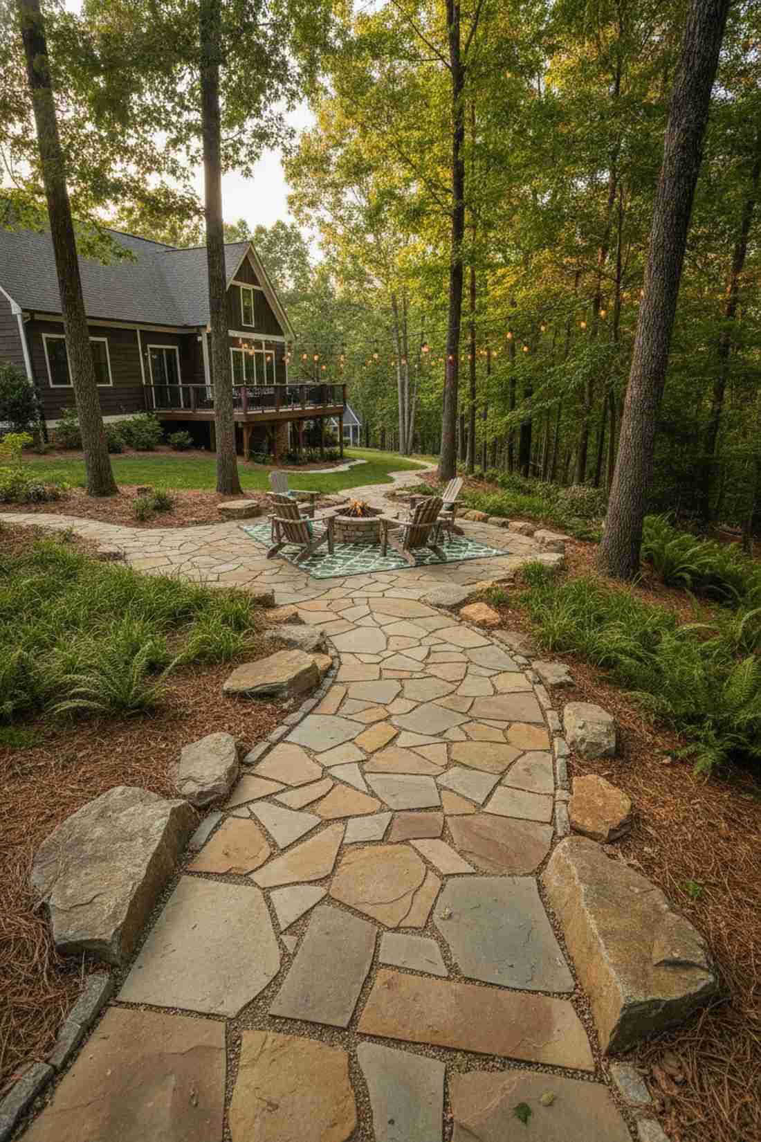 flagstone irregular placement