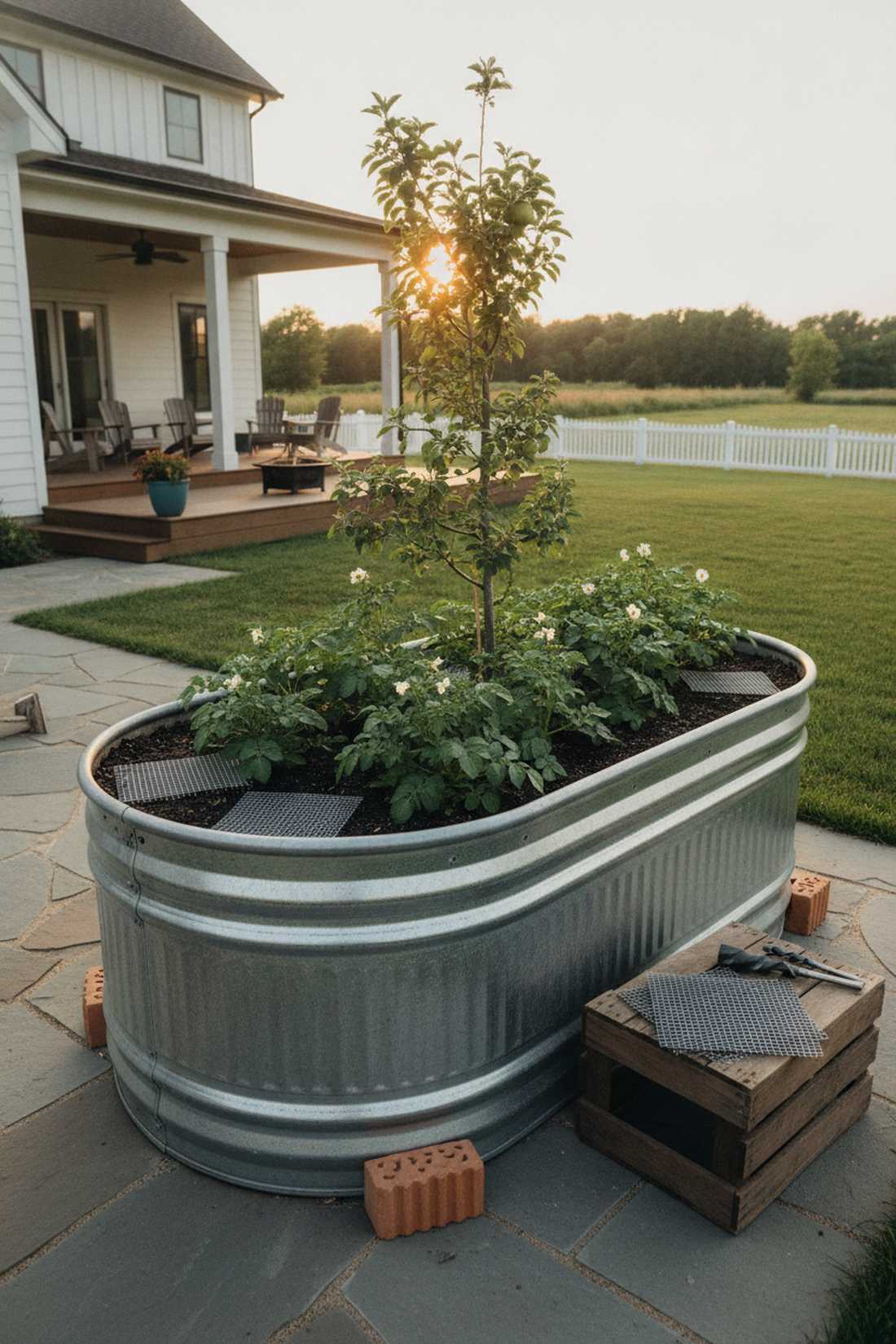 galvanized stock tank bed