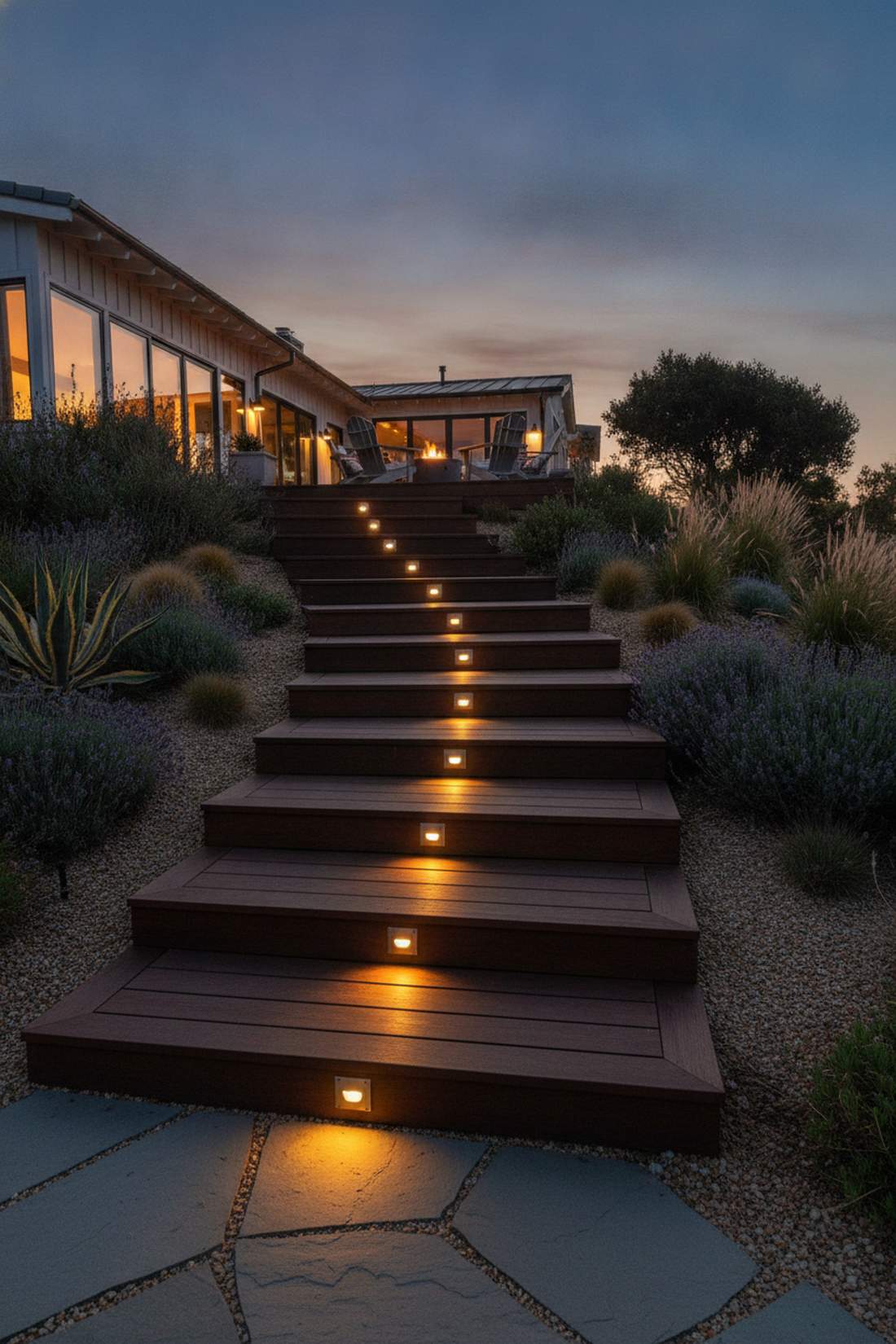 integrated solar step lights