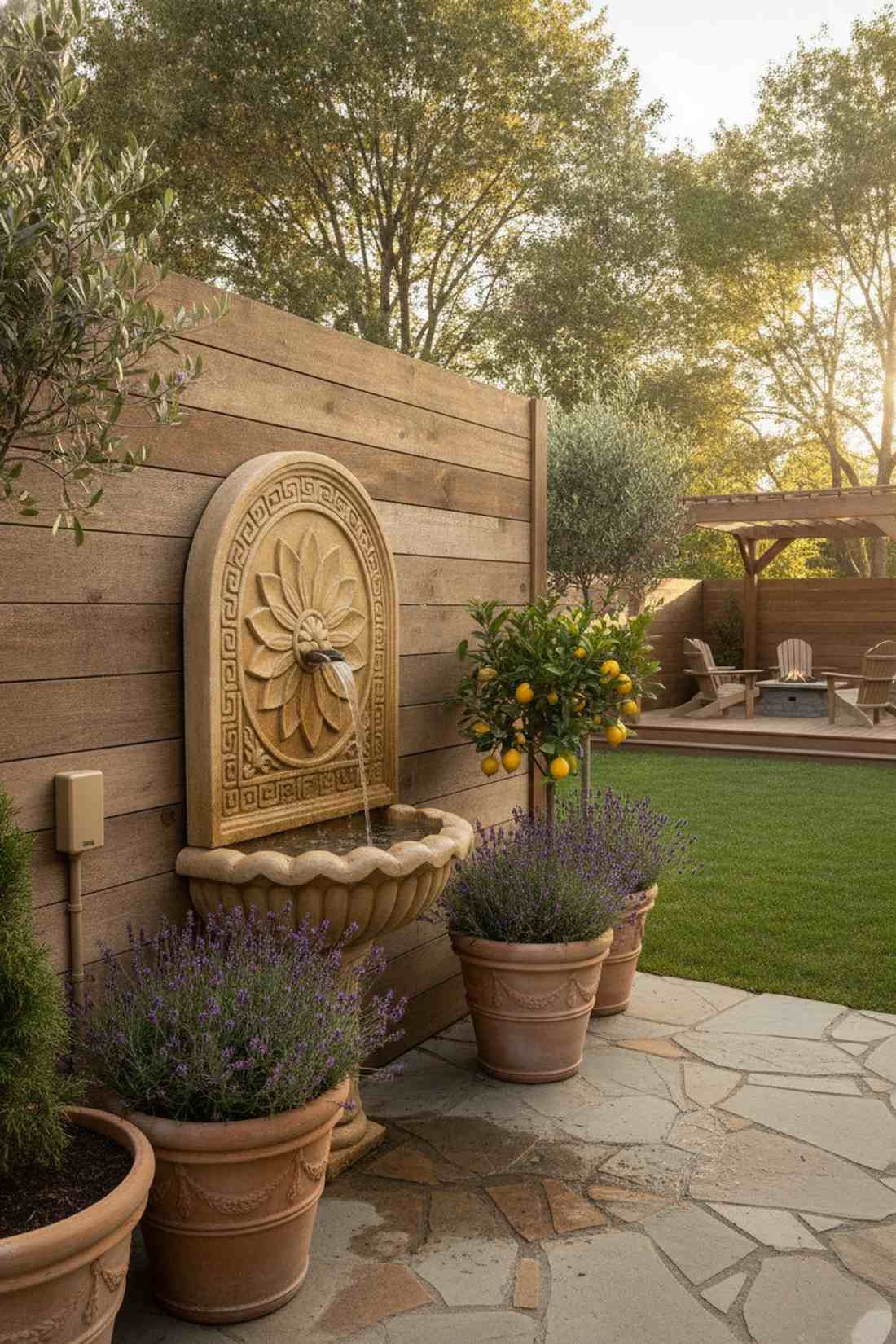 lotus medallion wall fountain