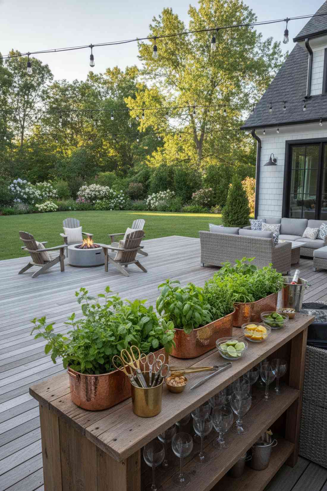 mint and basil cocktail gardens