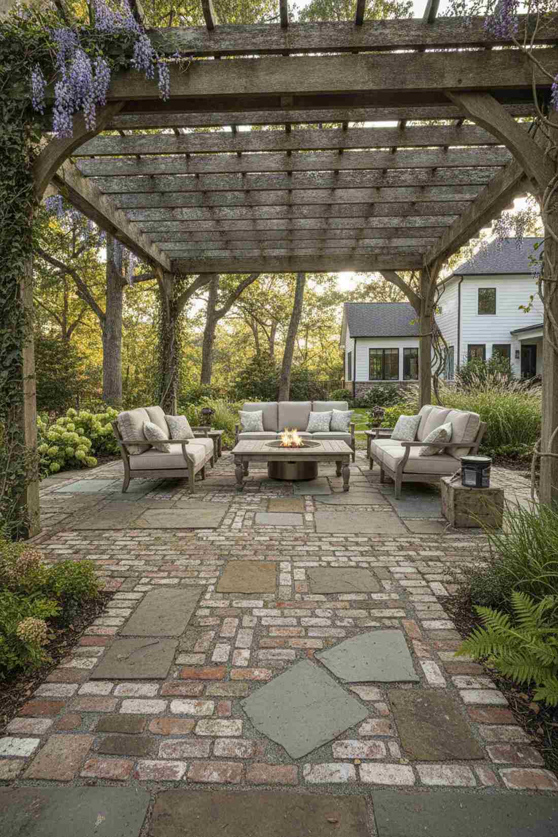 mixed brick and stone patchwork