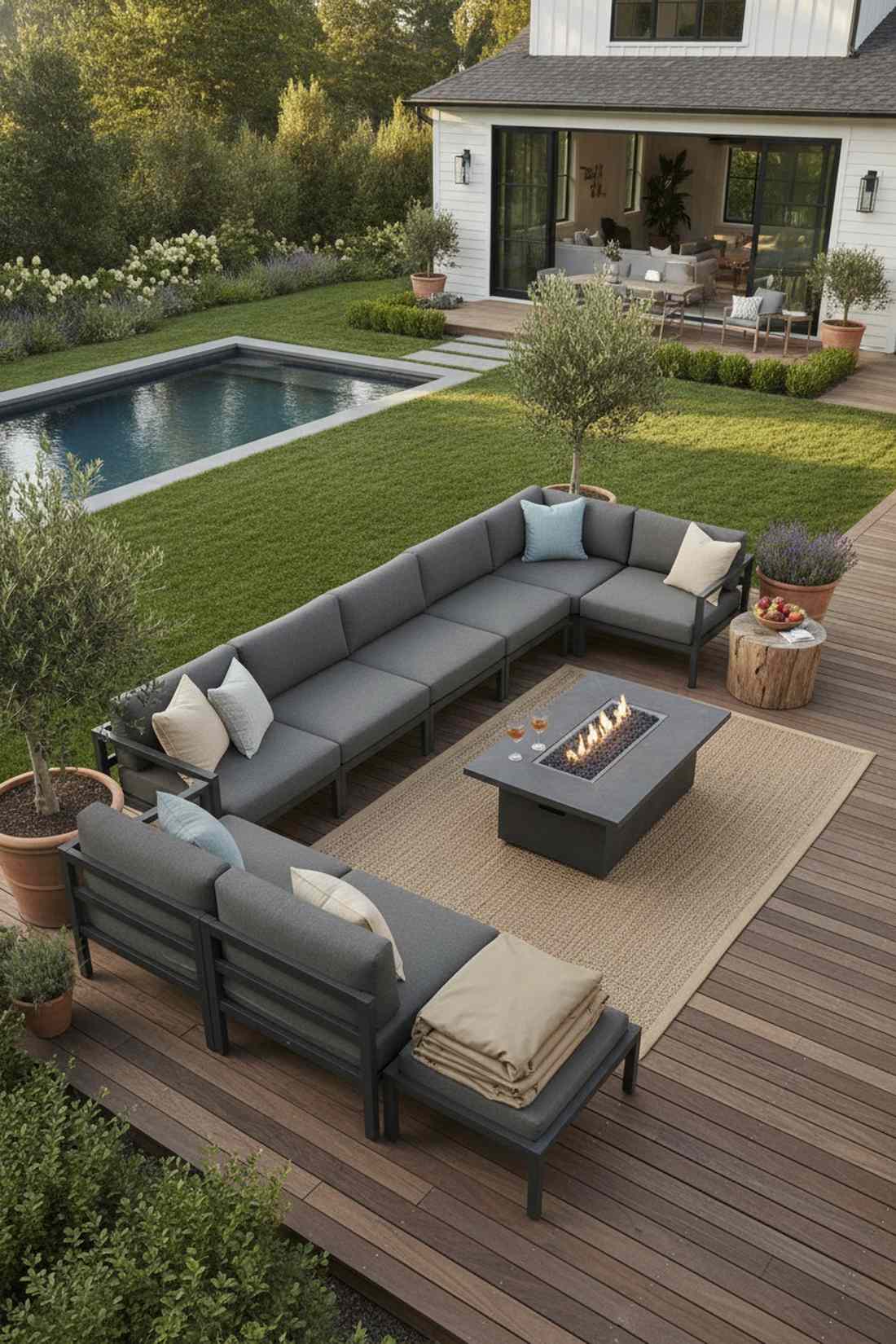 modular lounge seating with reconfigurable sections