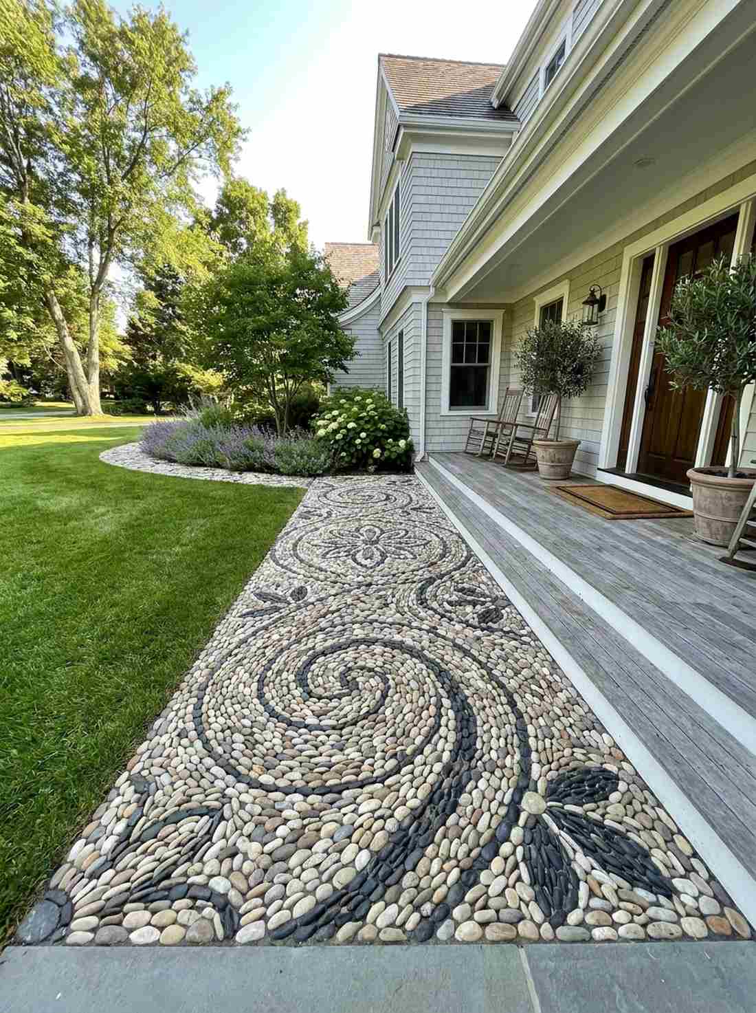pebble mosaic walkway