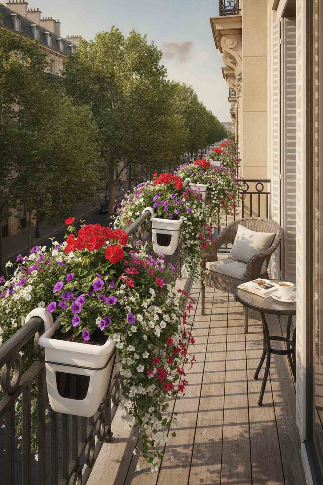 railing mounted planters