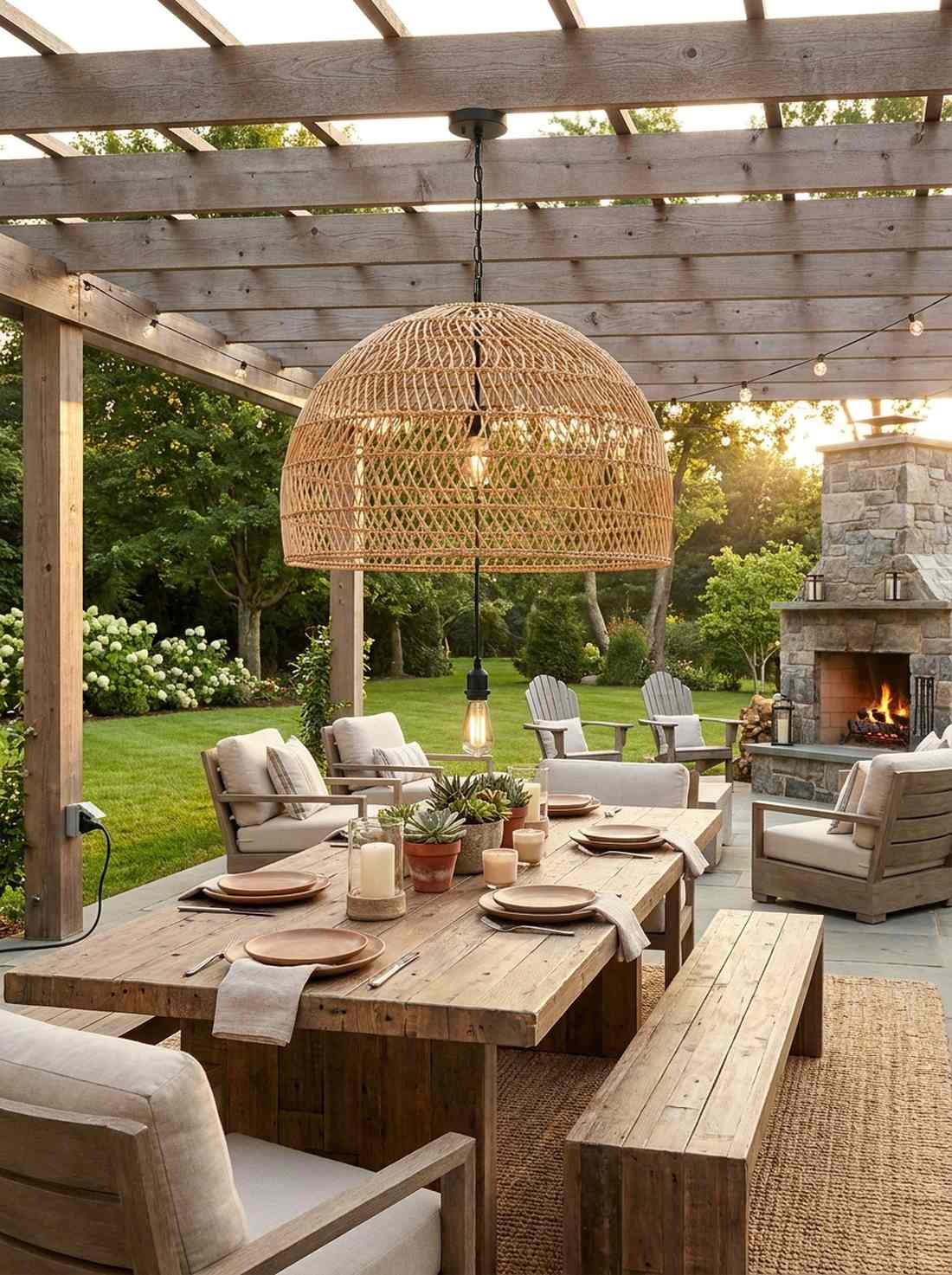 rattan pendant chandelier
