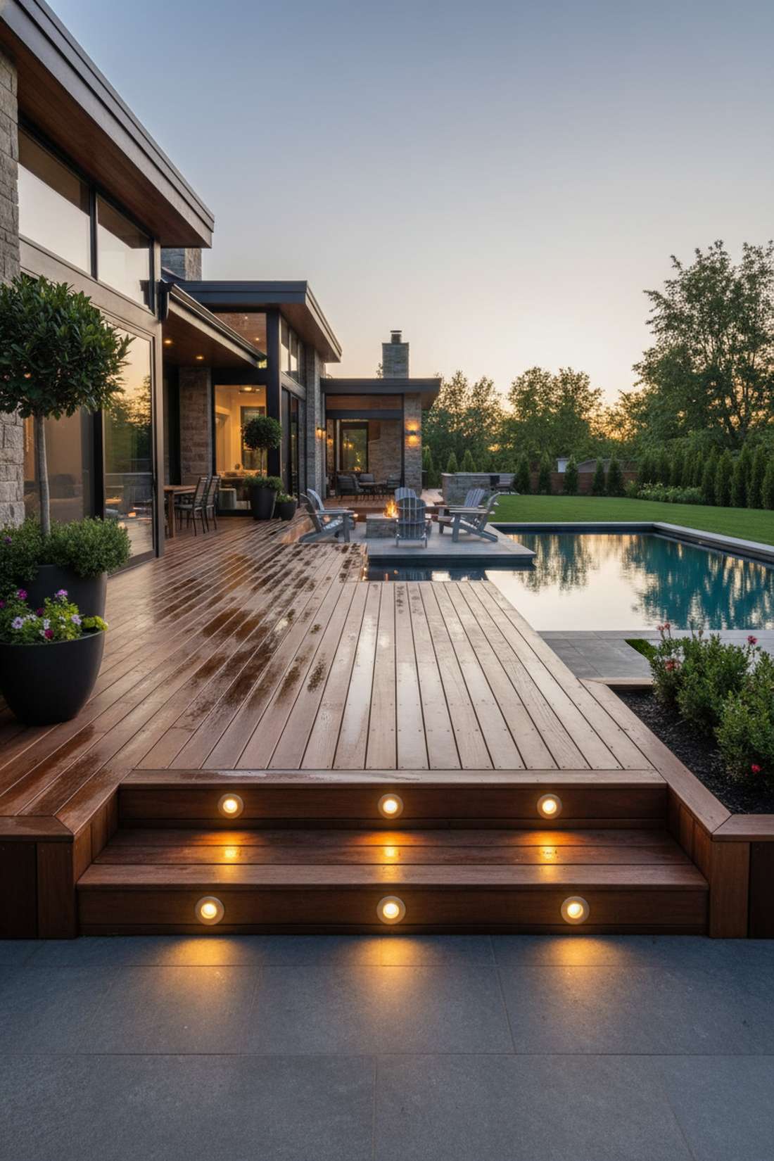 recessed deck step lights