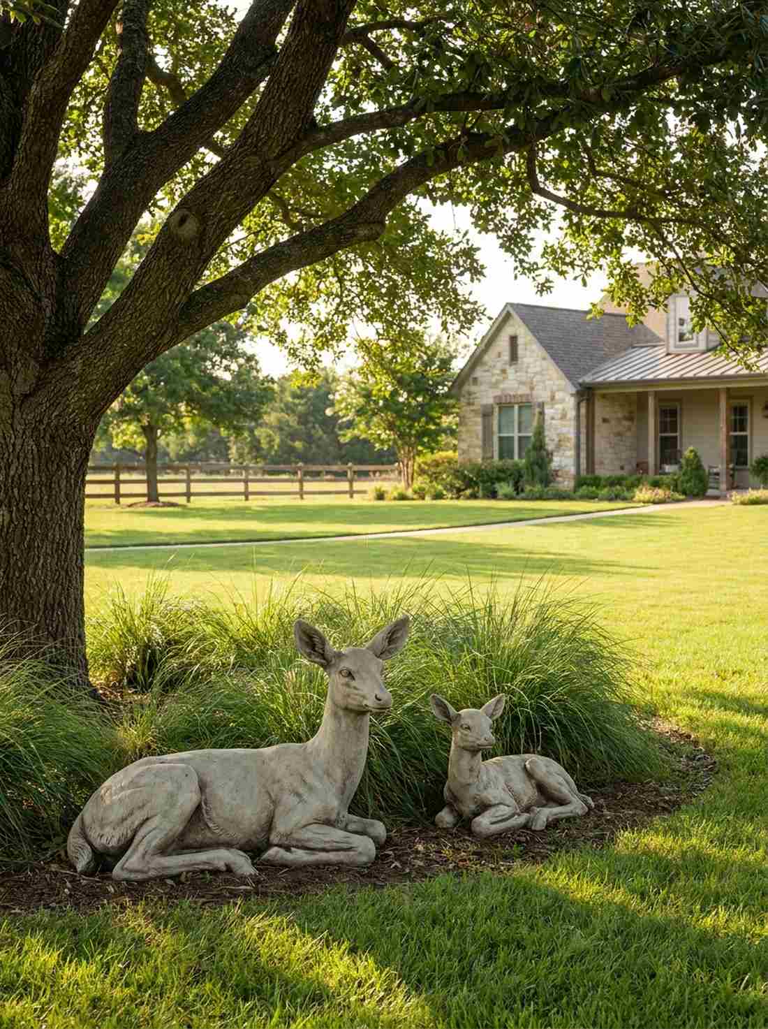 resting deer family