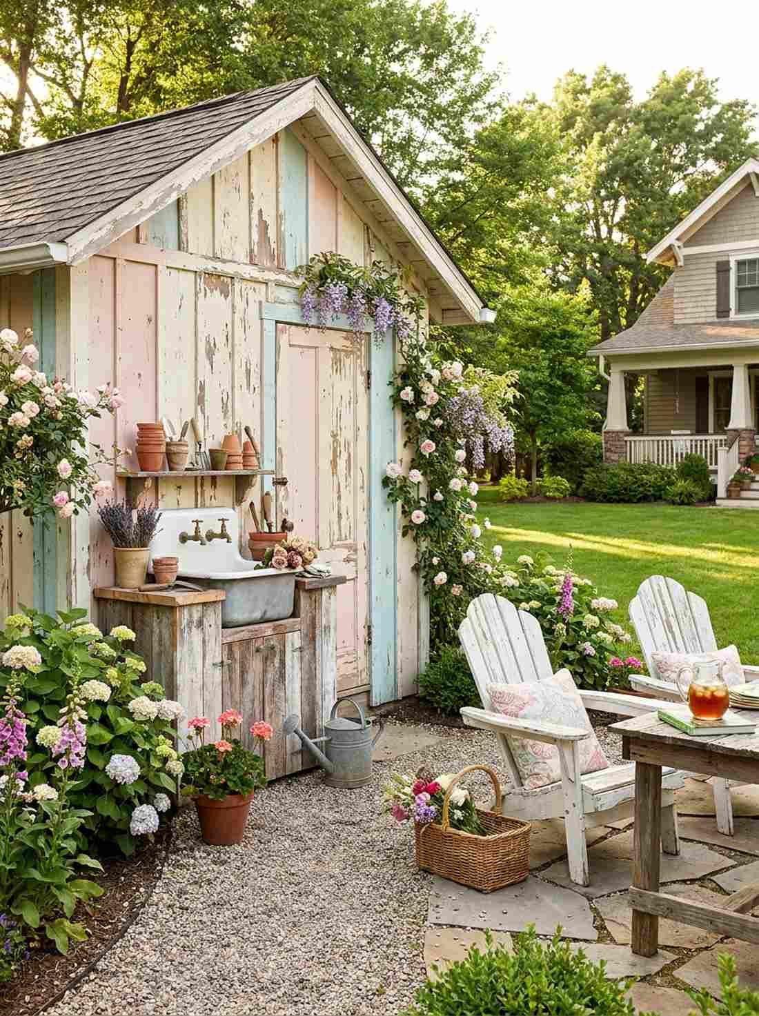 shabby chic potting room