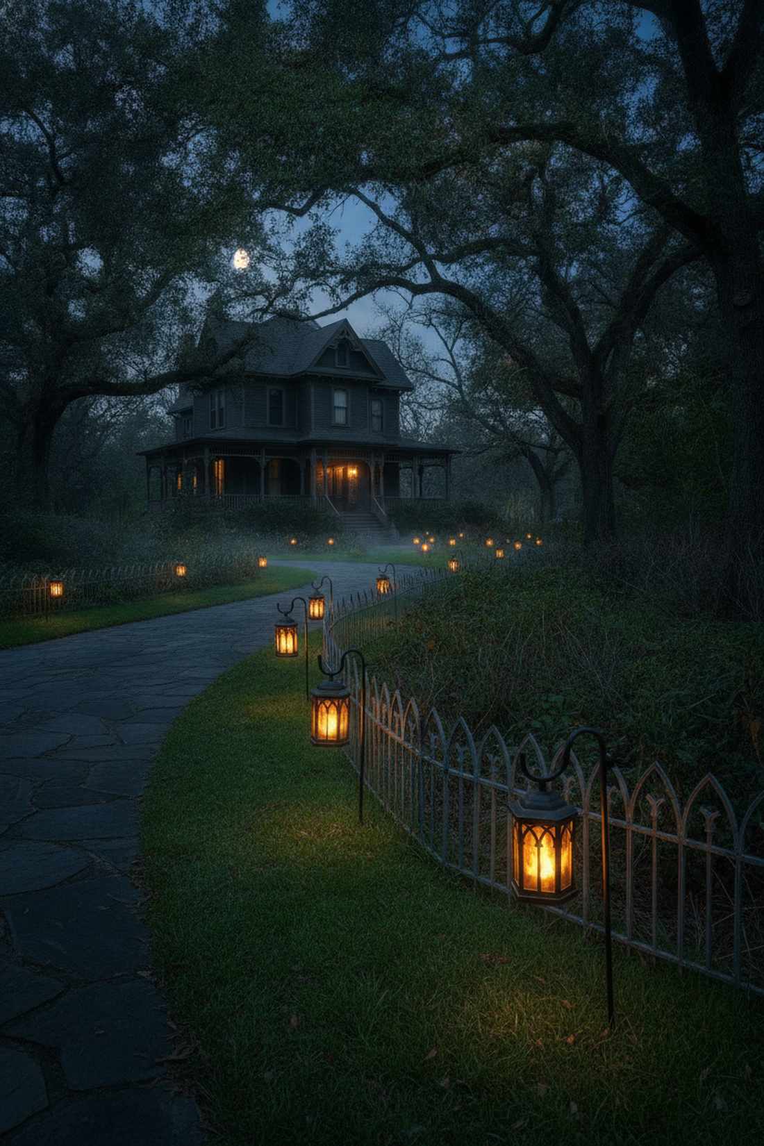 solar lantern graveyard borders