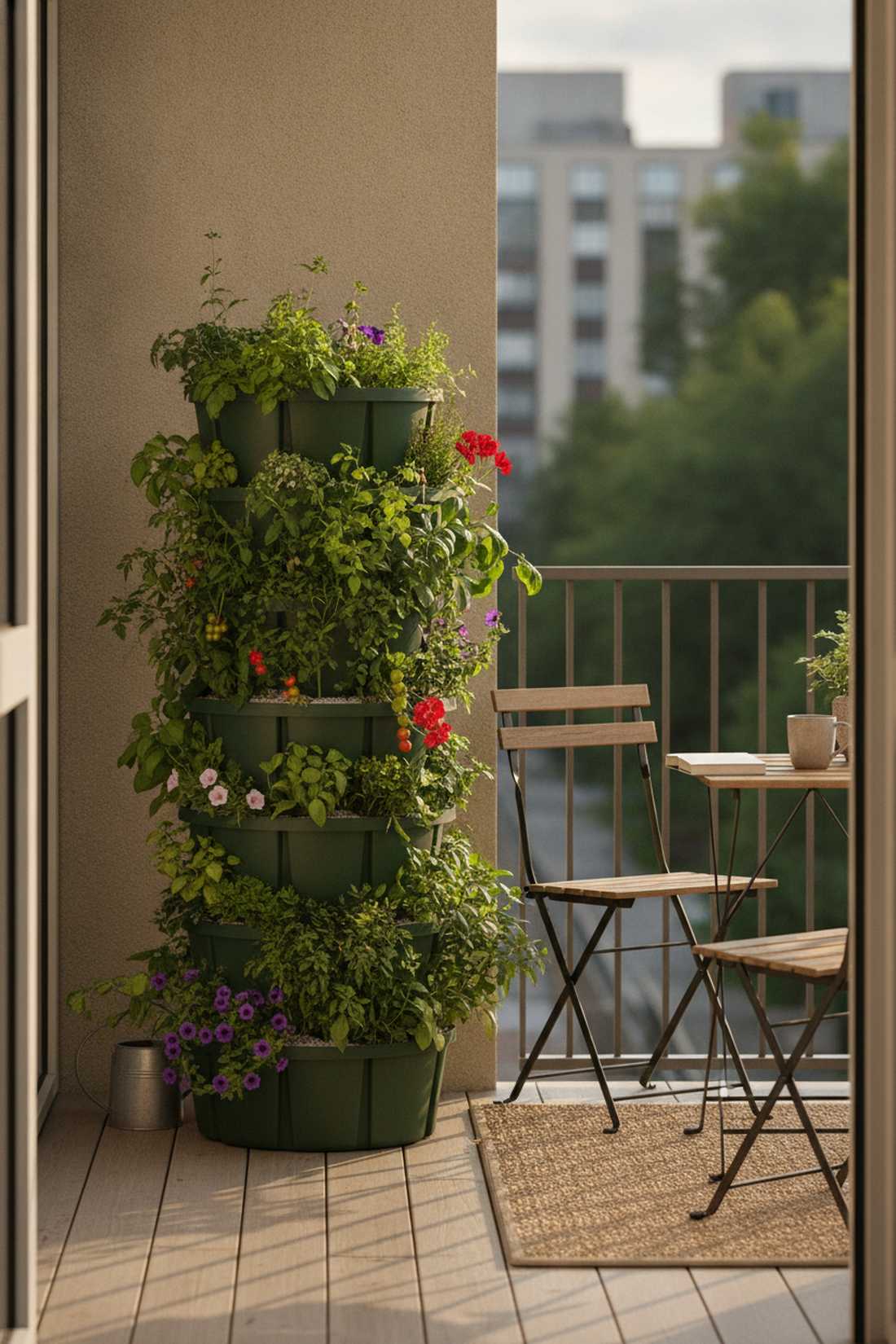 stackable six tier planter tower