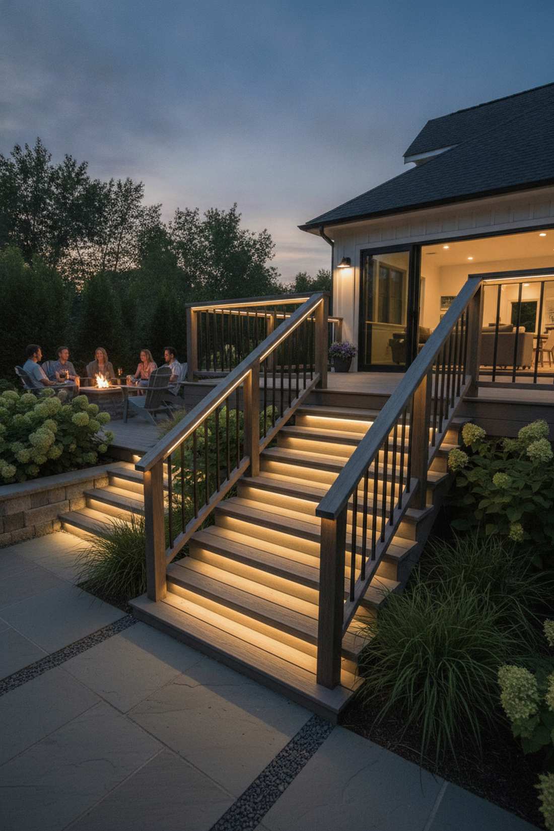 stairway handrail integration