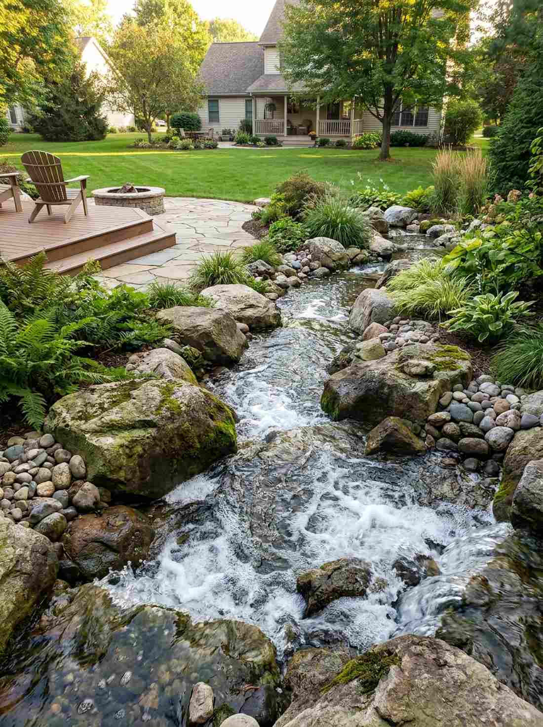 stream with boulder obstacles