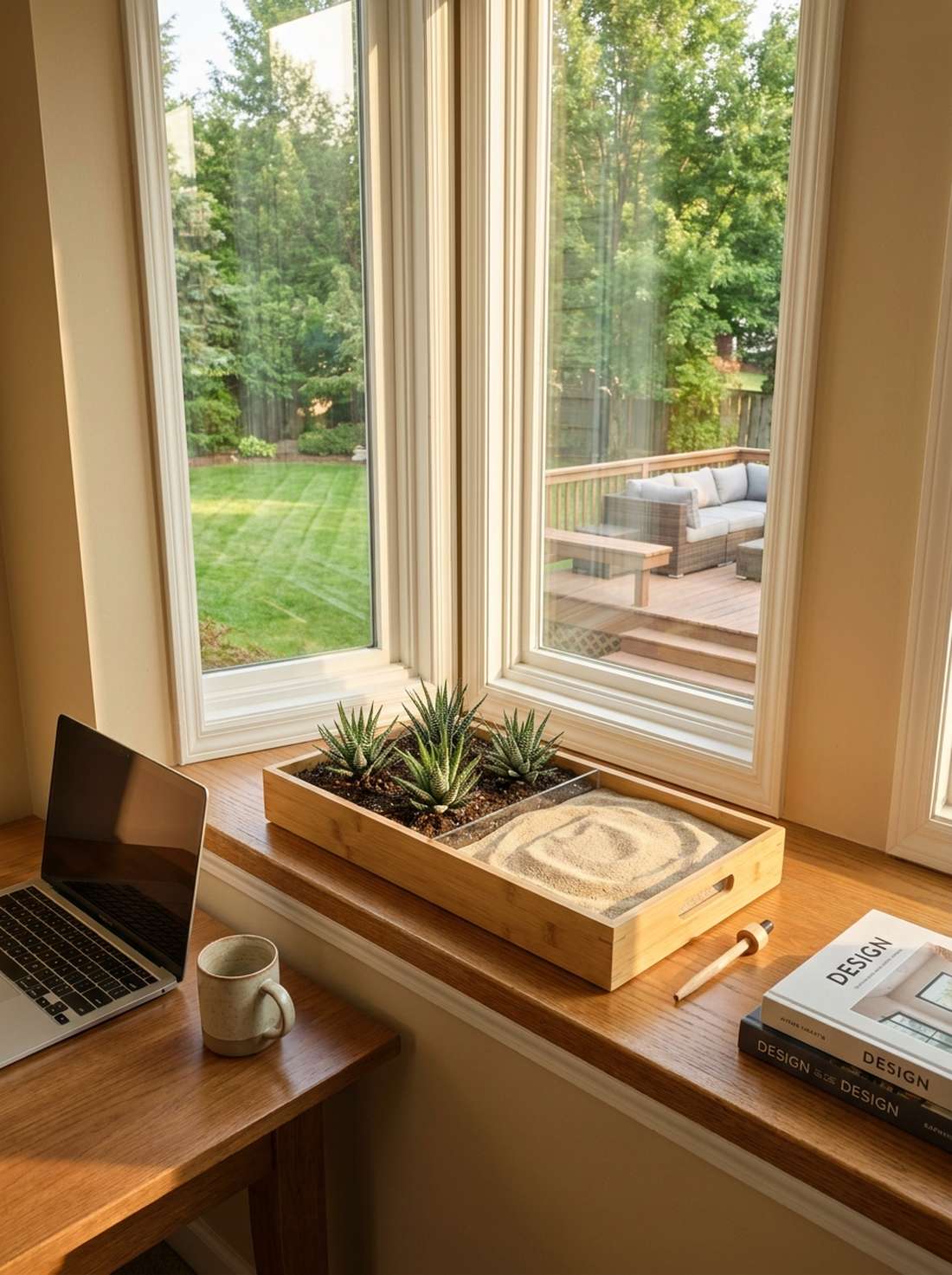 succulent integrated tray