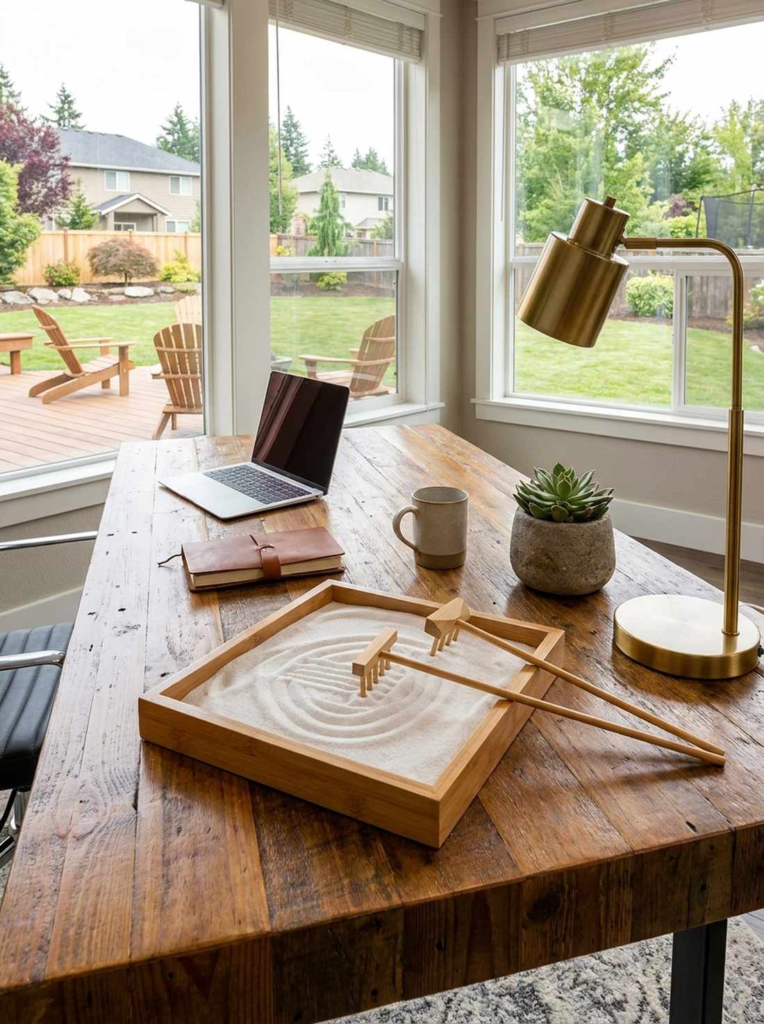 three piece bamboo mini rake set