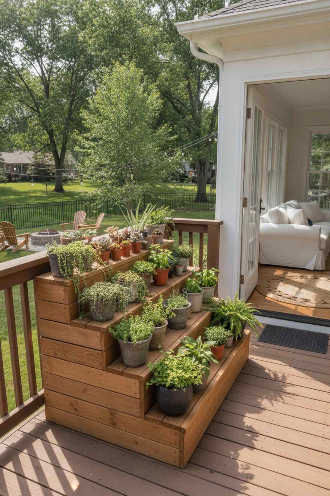 tiered staircase planters