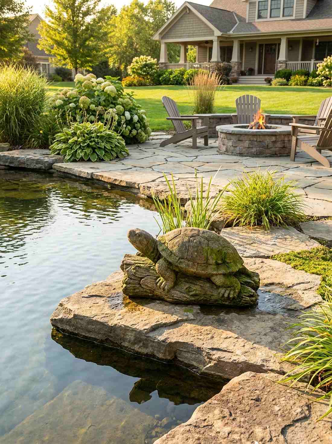 turtle on log