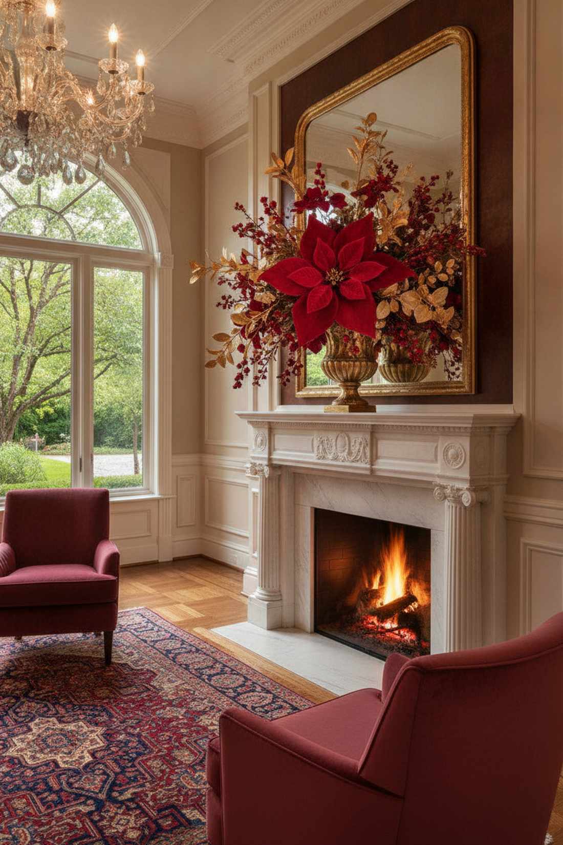 velvet poinsettia statement piece