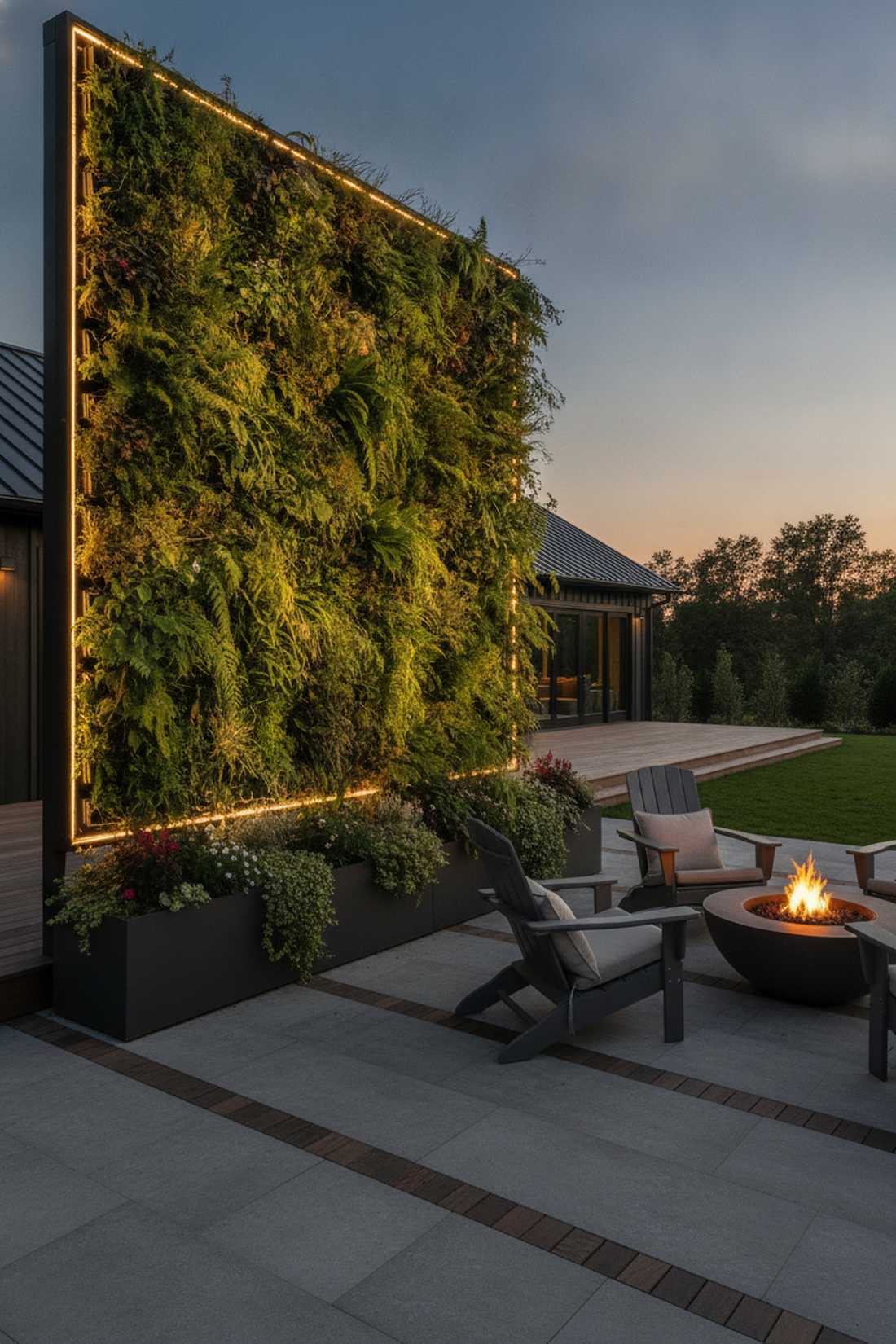 vertical garden wall accent