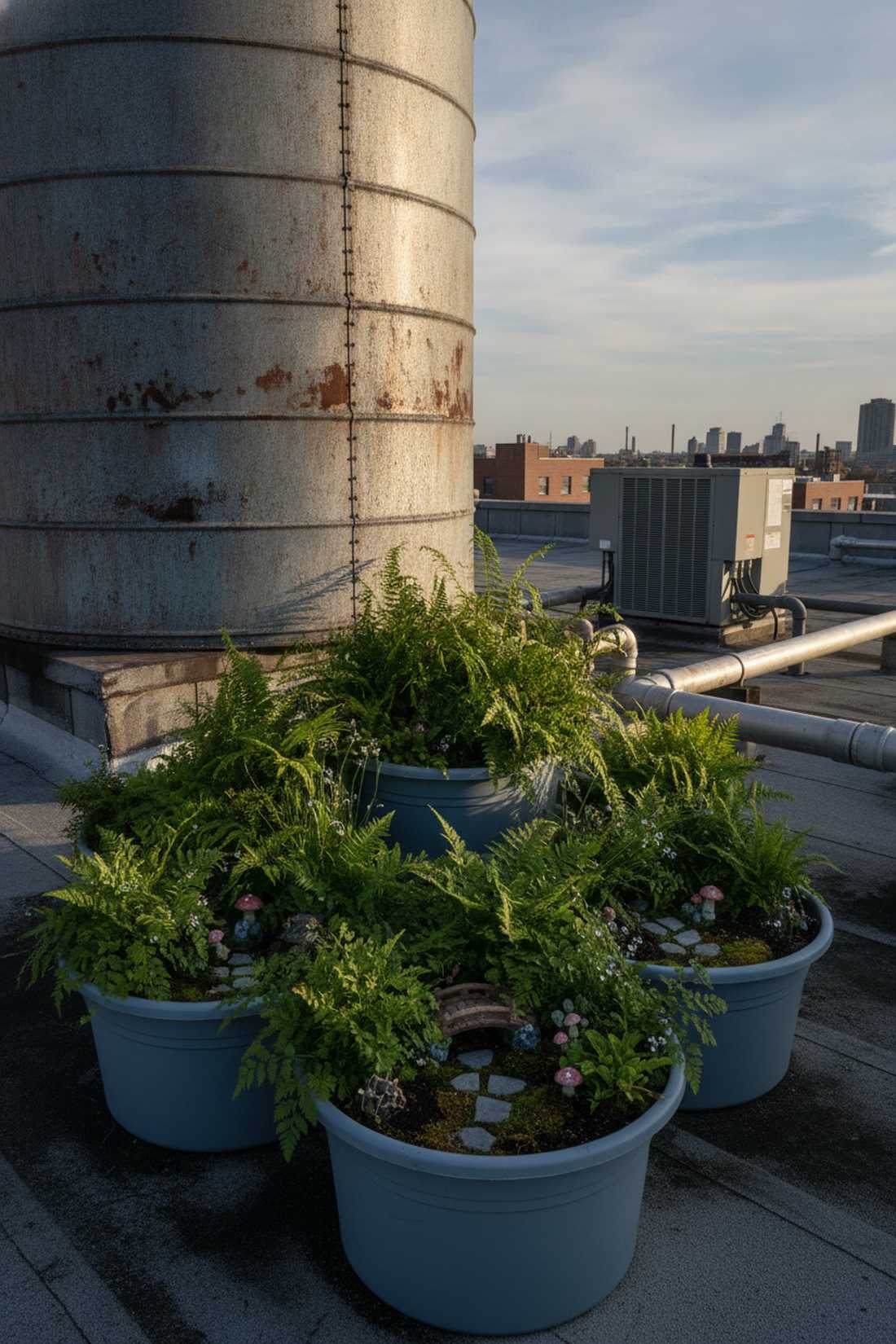 water tower companion planting