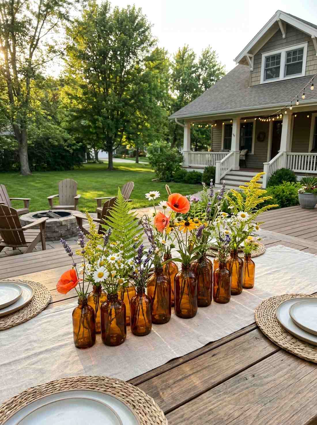 wildflower meadow centerpieces