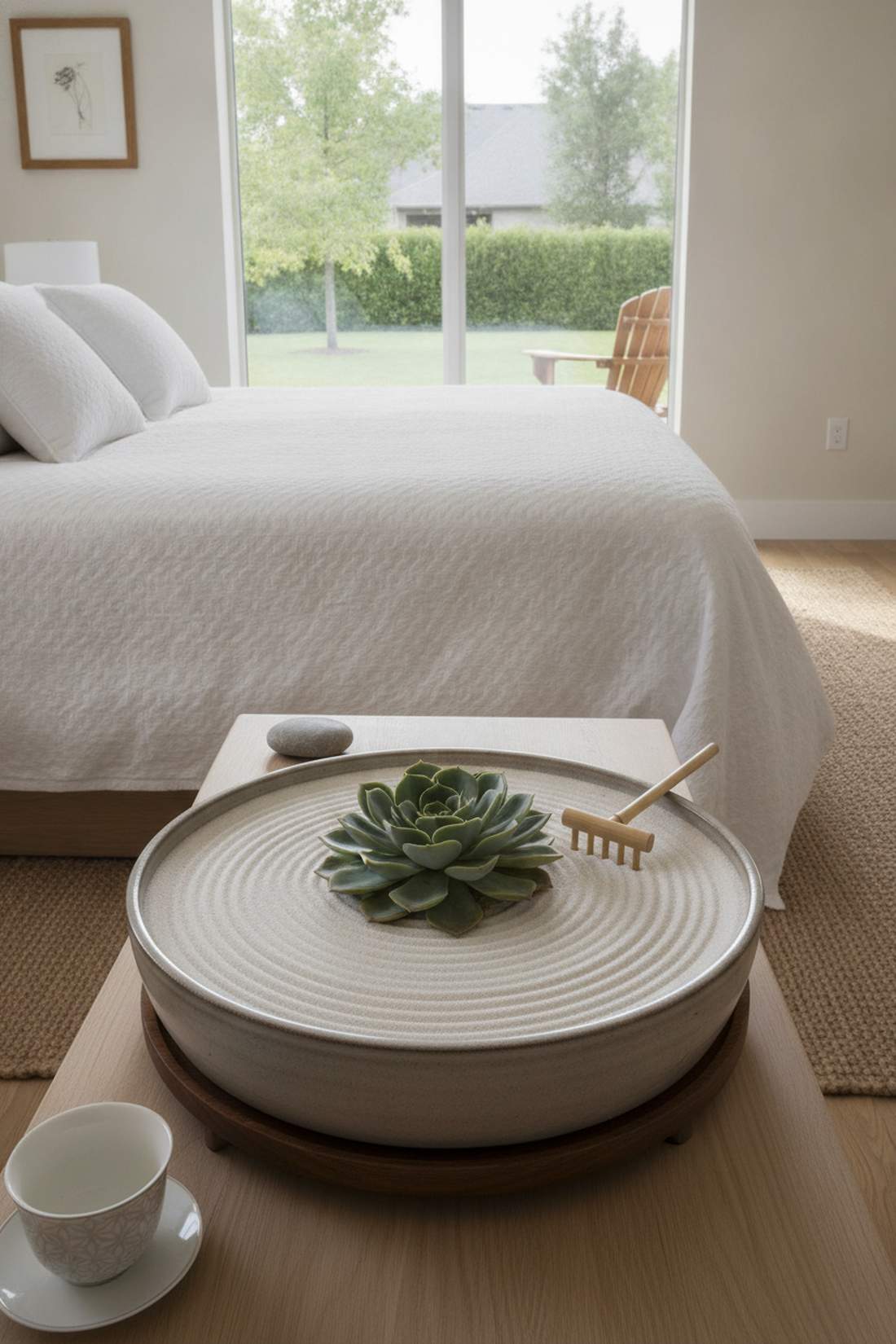 zen succulent meditation garden