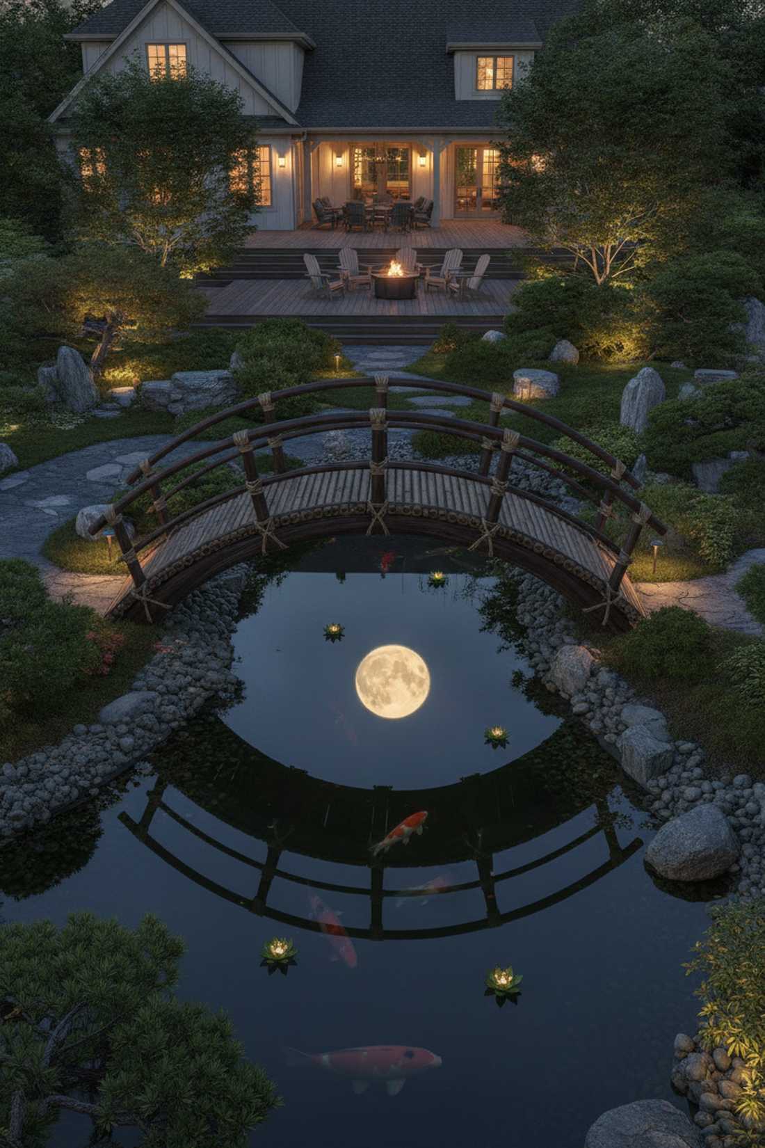 bamboo rail moon bridge