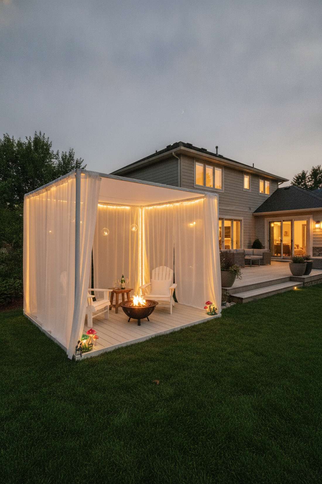 billowing fabric backlit panels