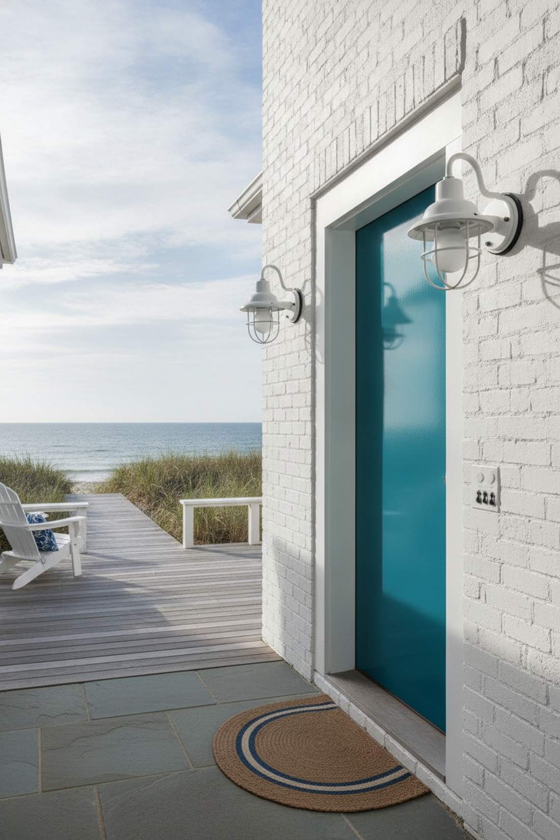 bright white coastal sconces