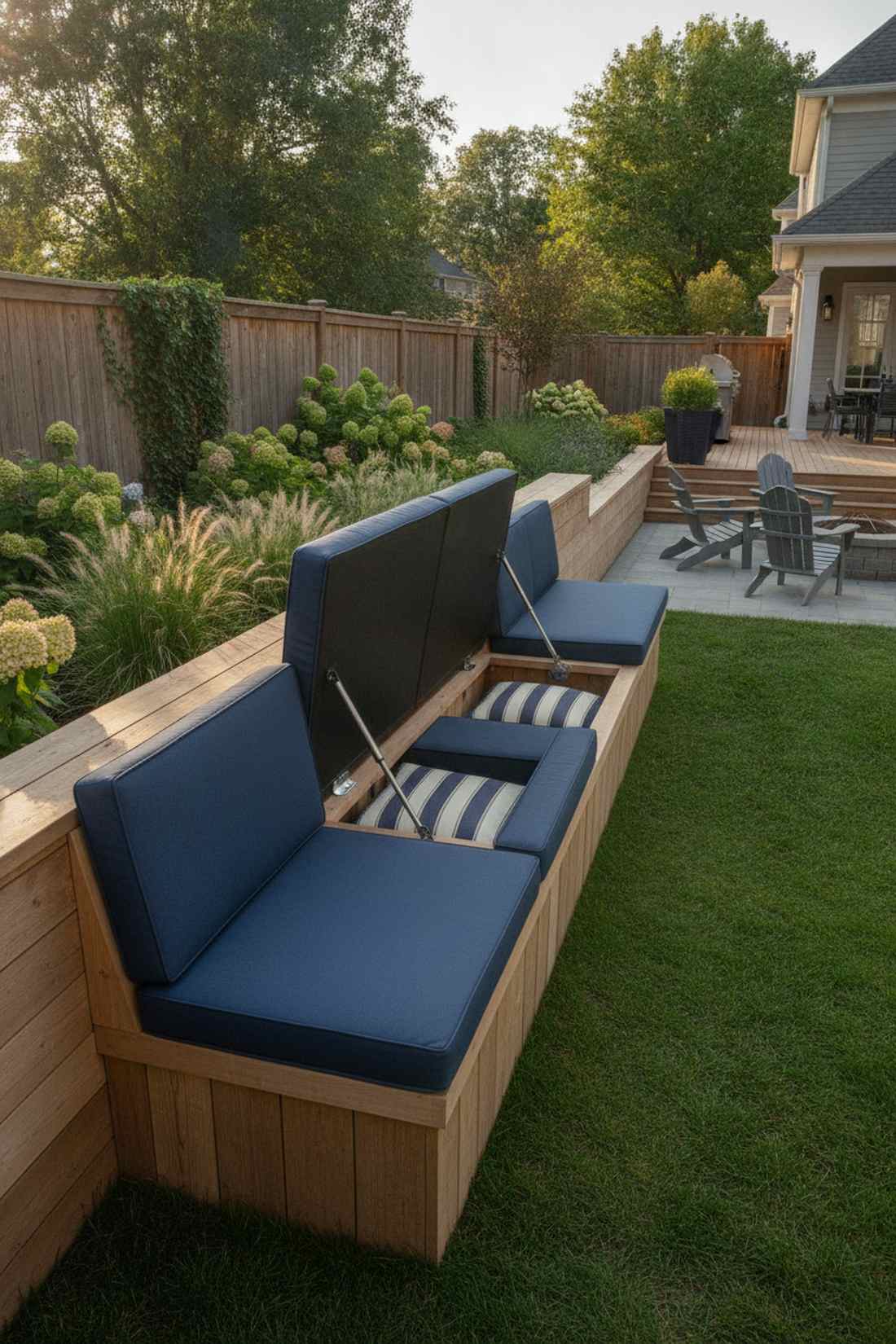 built in bench seating with storage