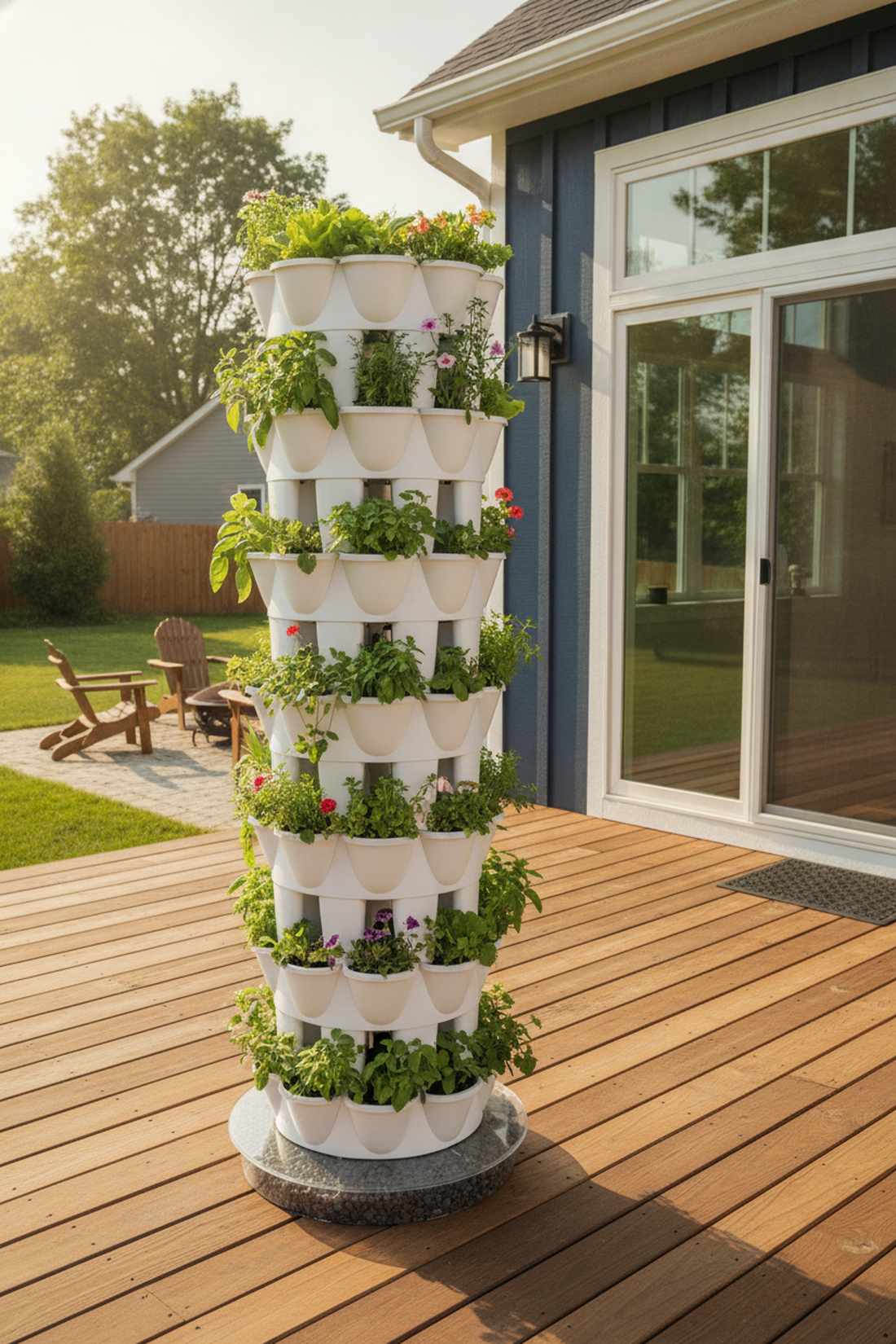 column tower planters