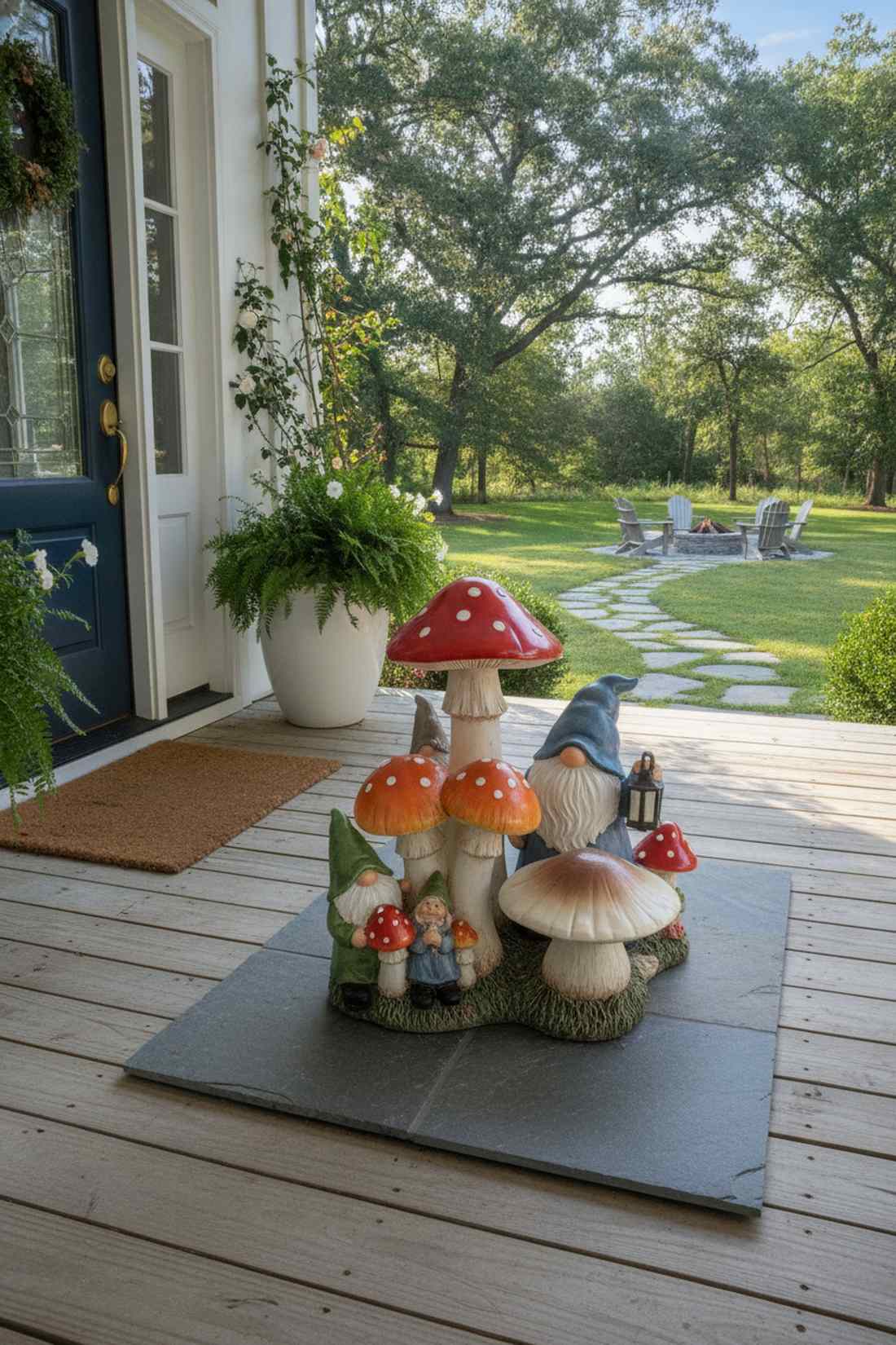 doorstep mushroom gnome cluster
