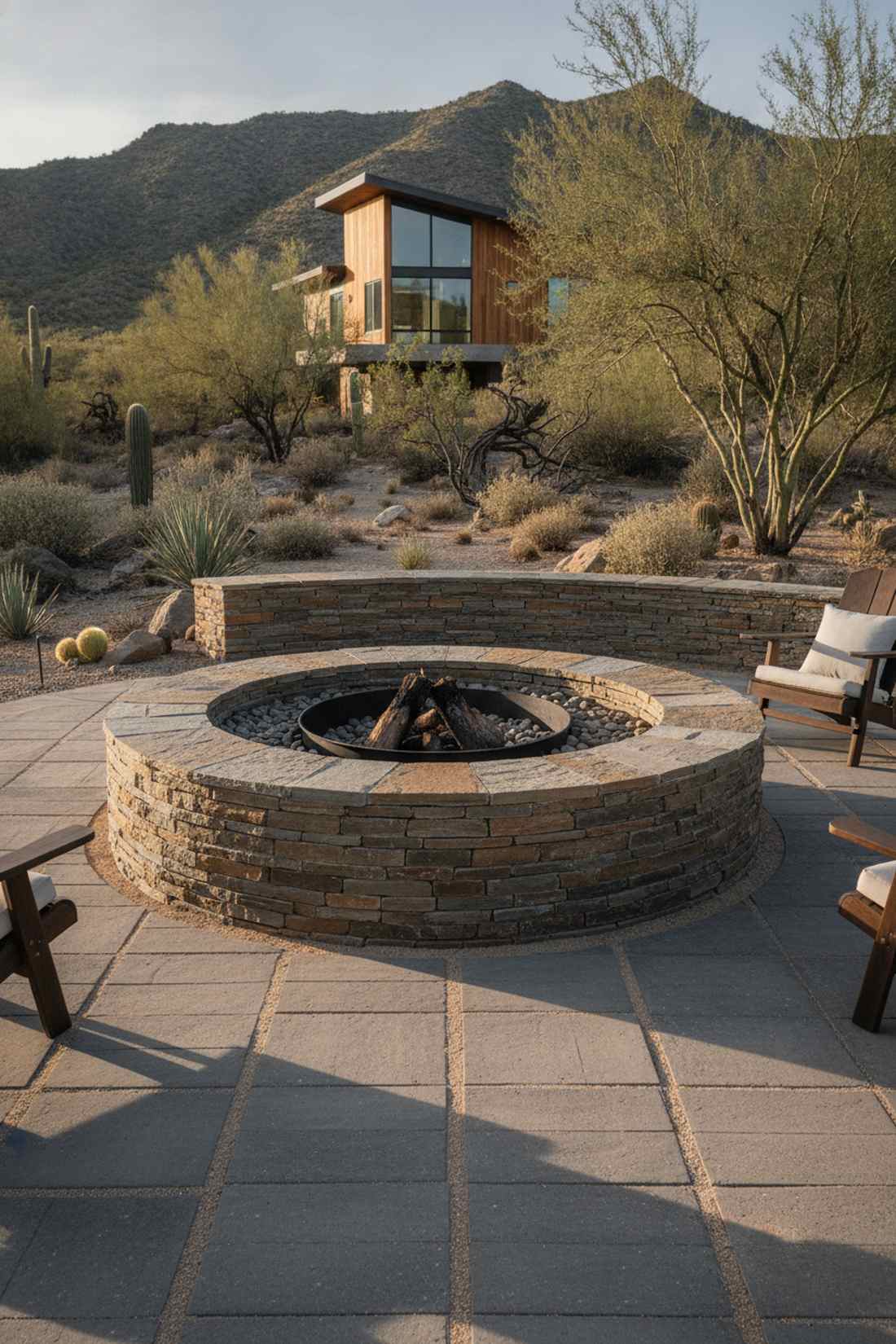 dry stacked stone fireplace without mortar
