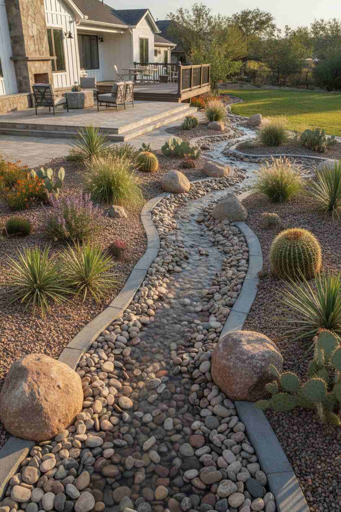 dry stream bed integration
