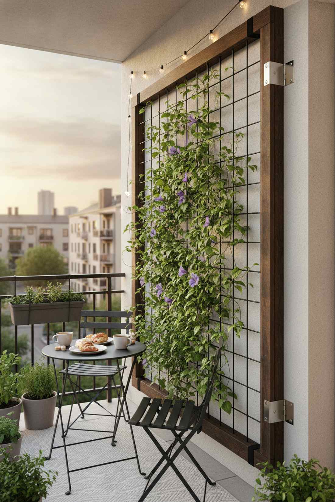 fold down balcony trellis