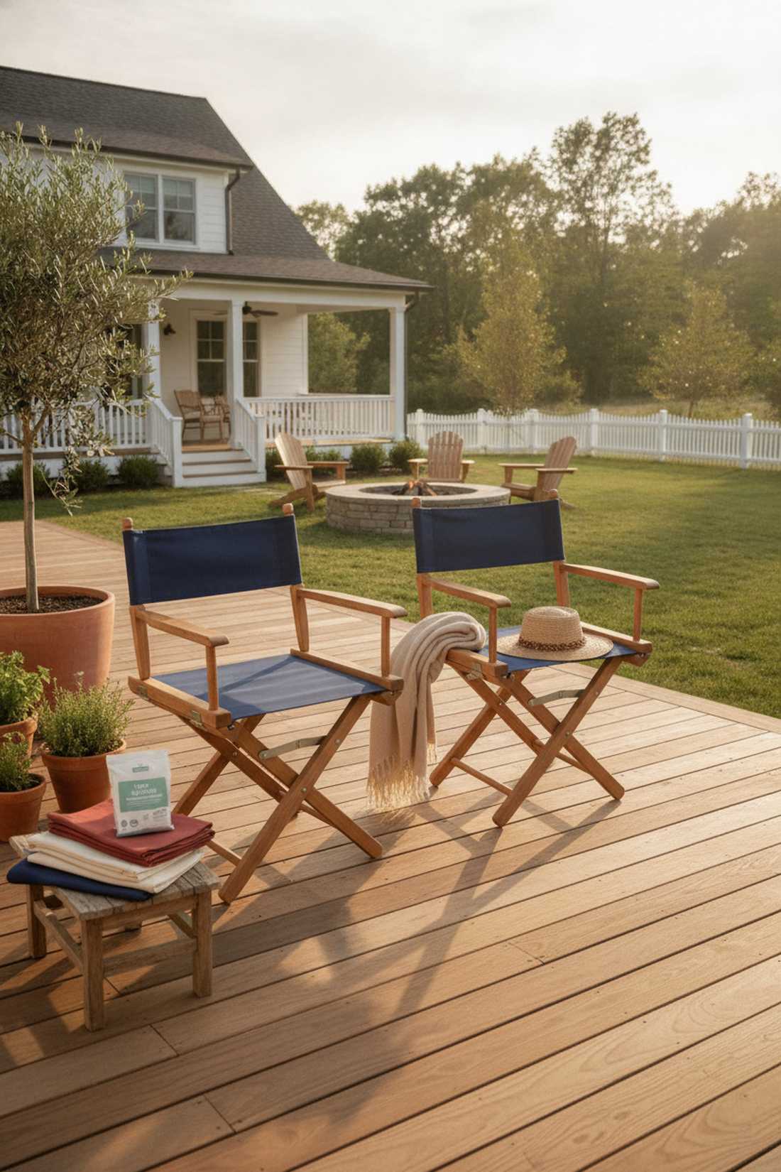 folding teak director chairs