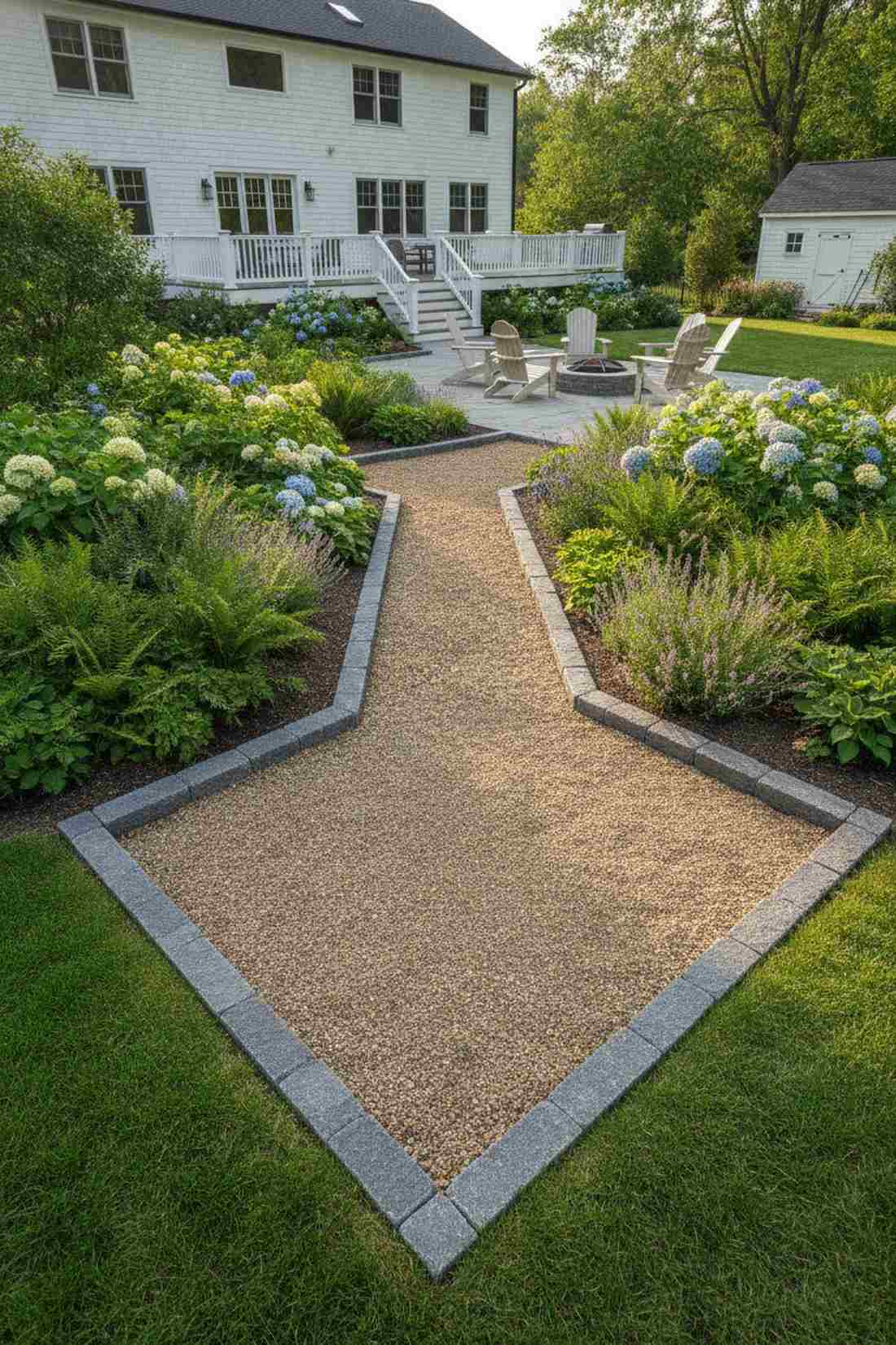 formal border stone pathway