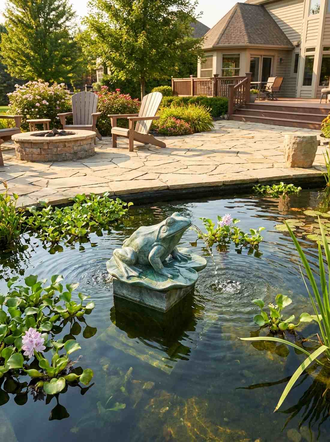frog on lily pad