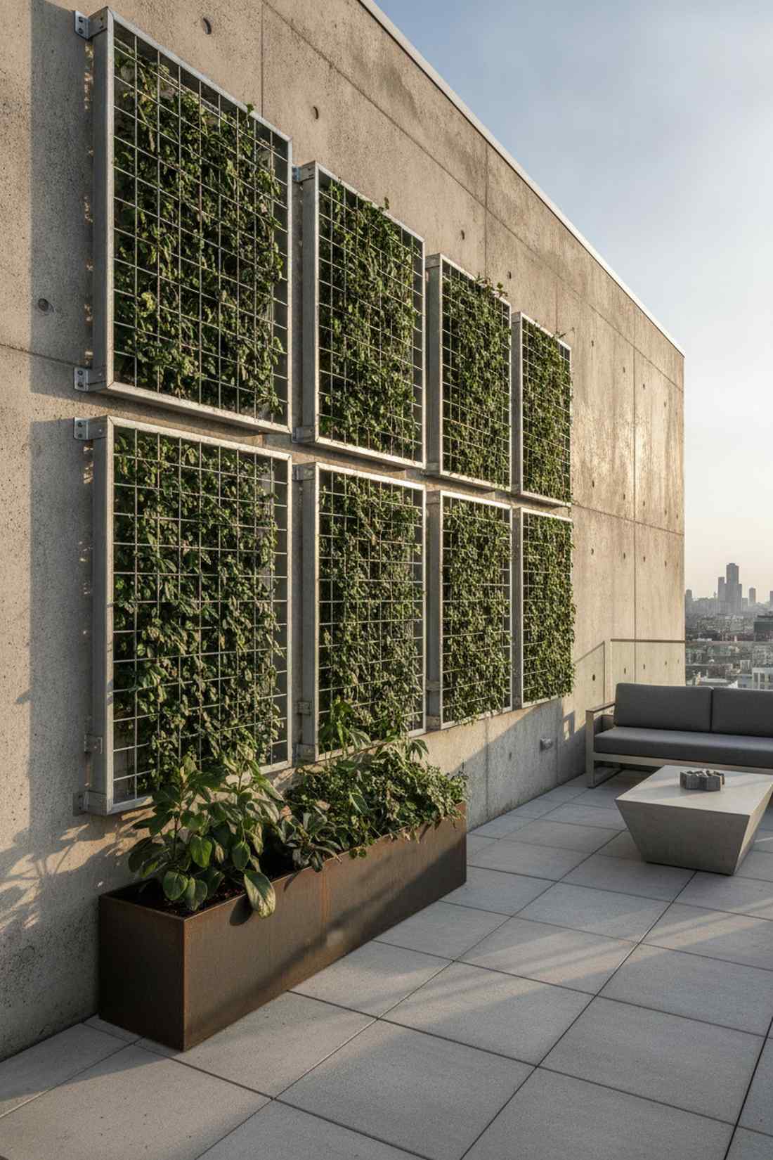 galvanized grid panel