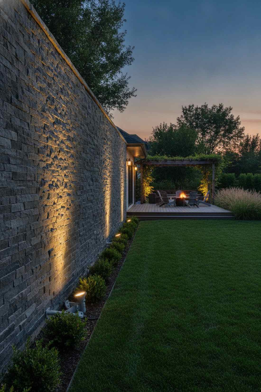 garden wall grazing lights
