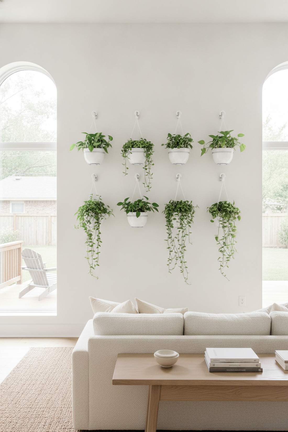 hanging plants holder with drip tray