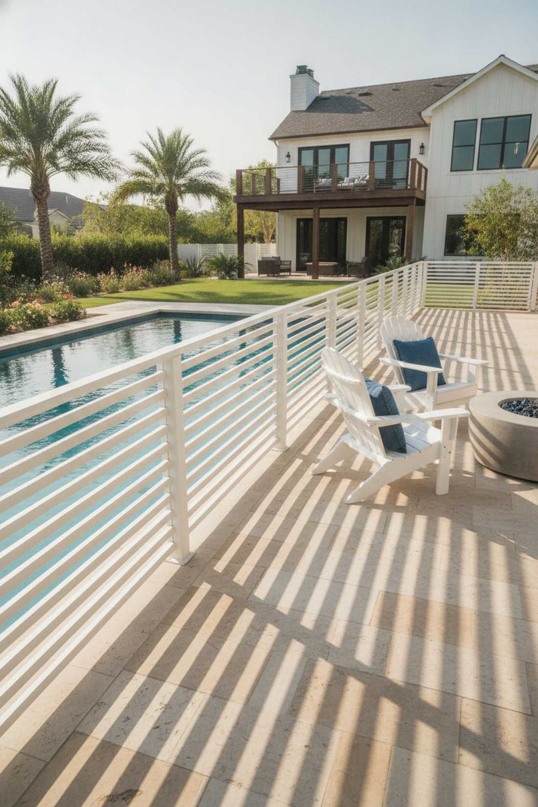 horizontal louver fence