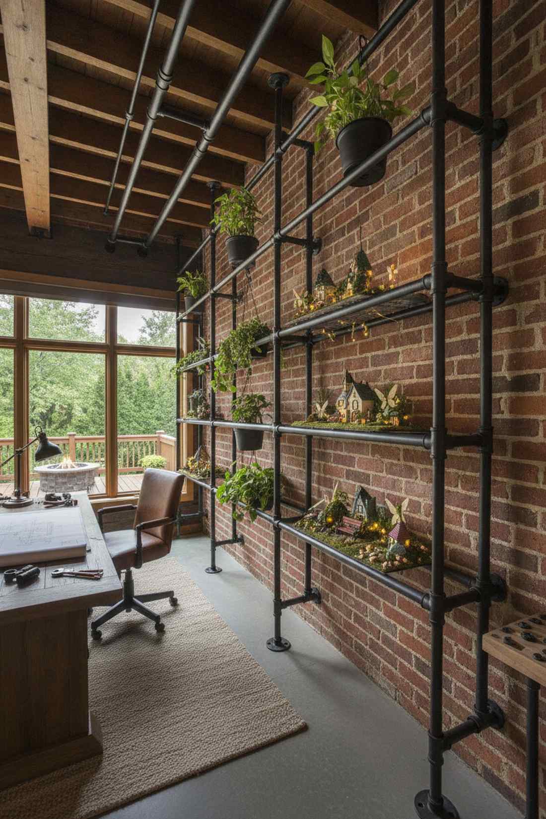 industrial pipe planter system