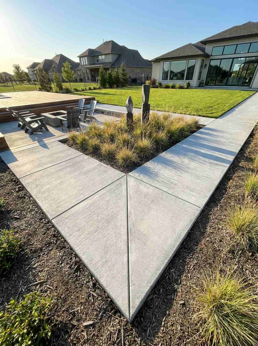 l shaped corner pathways