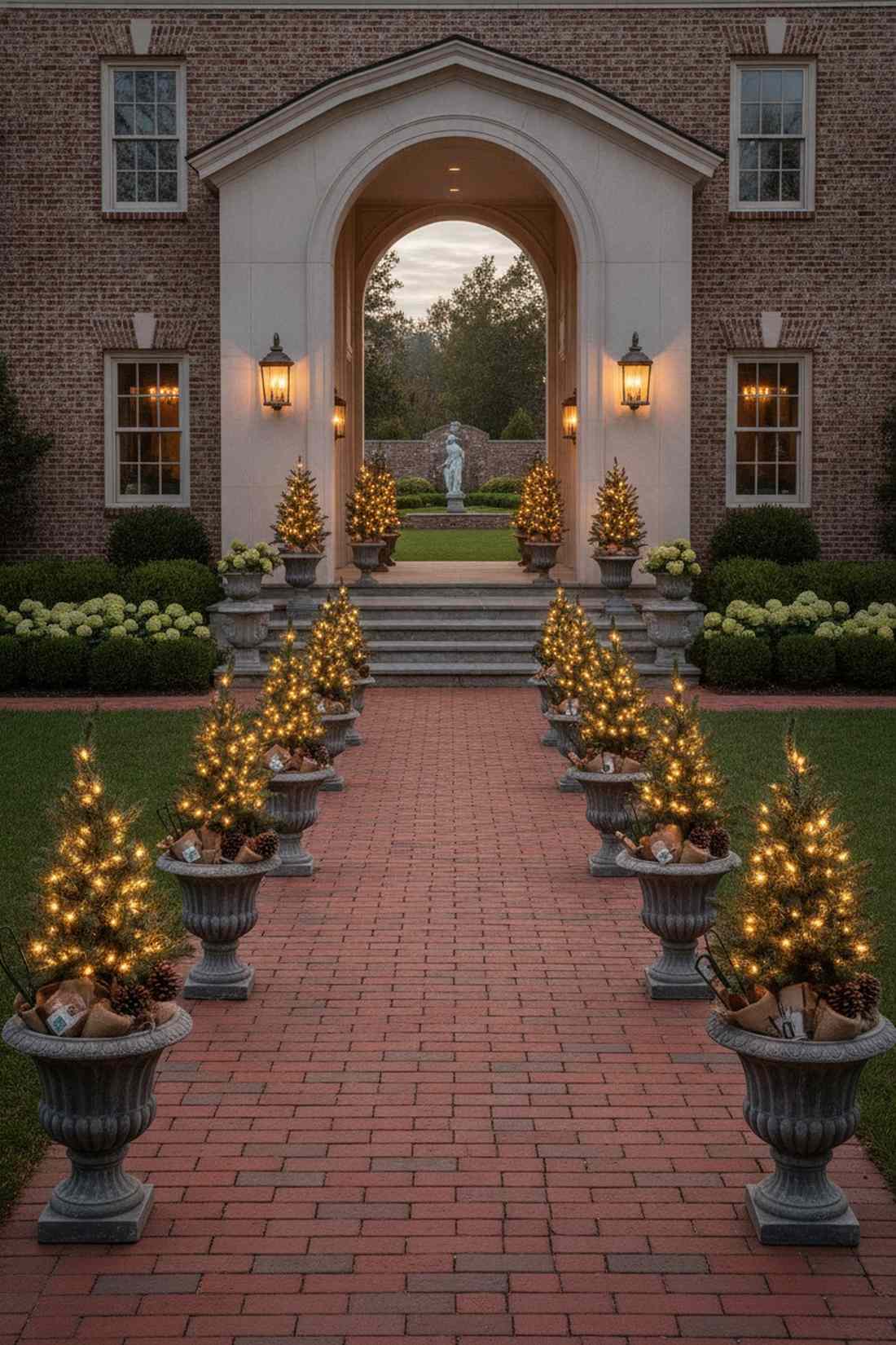 mini potted tree lineup