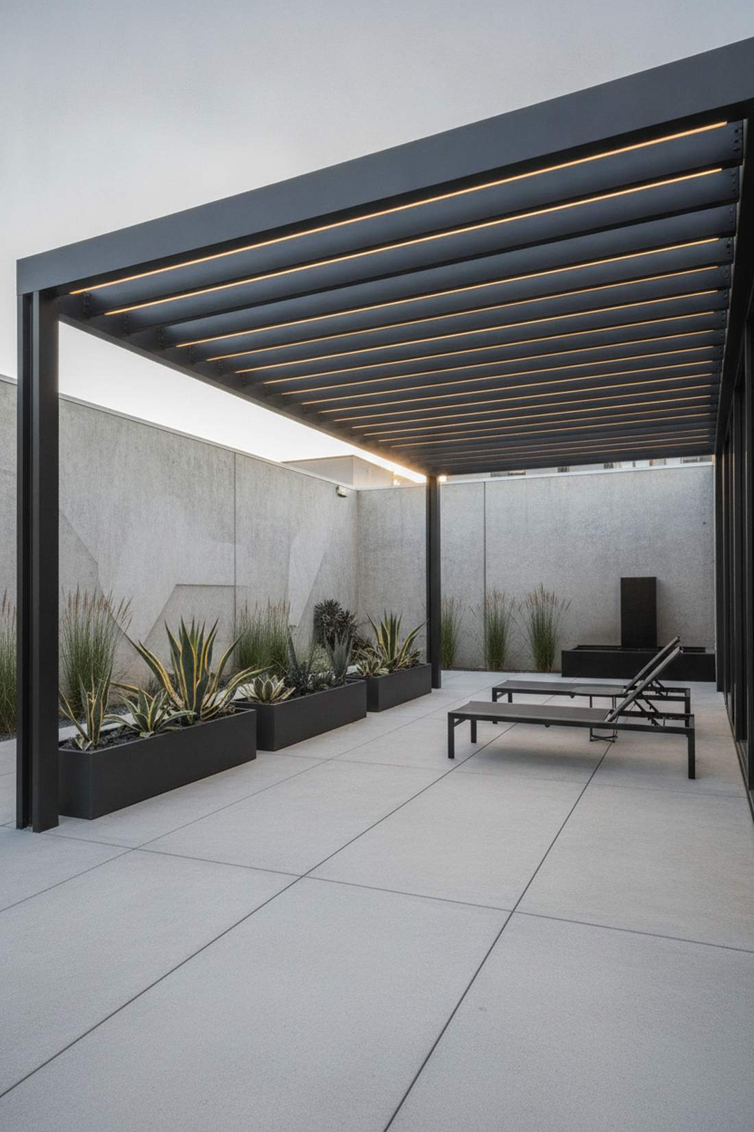 modern minimalist steel frame