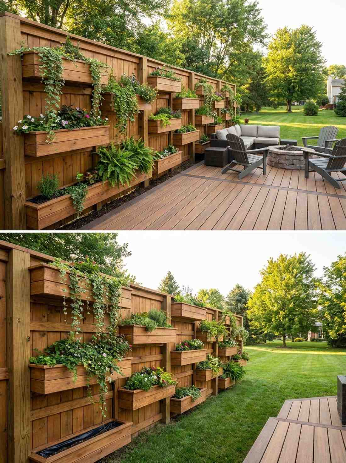 modular planter box fence system