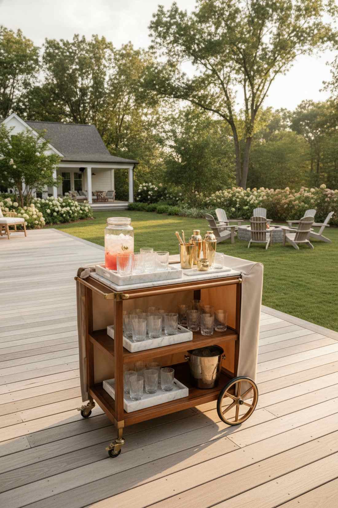 outdoor bar cart station