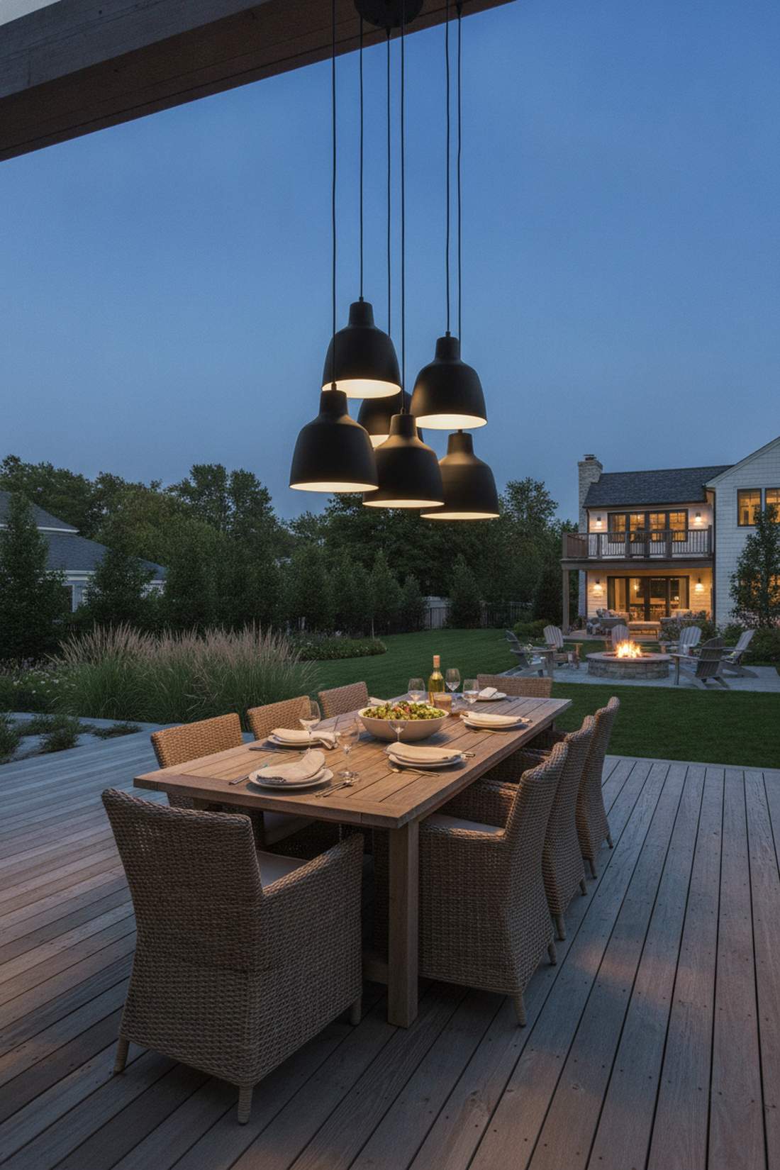 patio pendant clusters