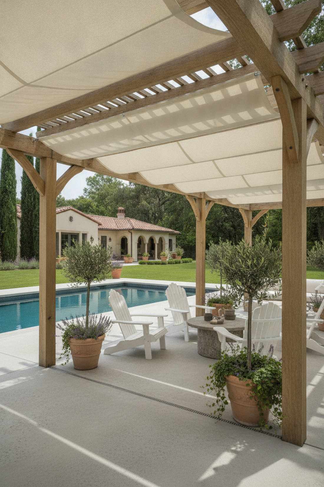 pergola with retractable canopy